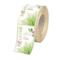Étiquettes écologiques autocollantes en canne fibre (matière issue de la canne à sucre)